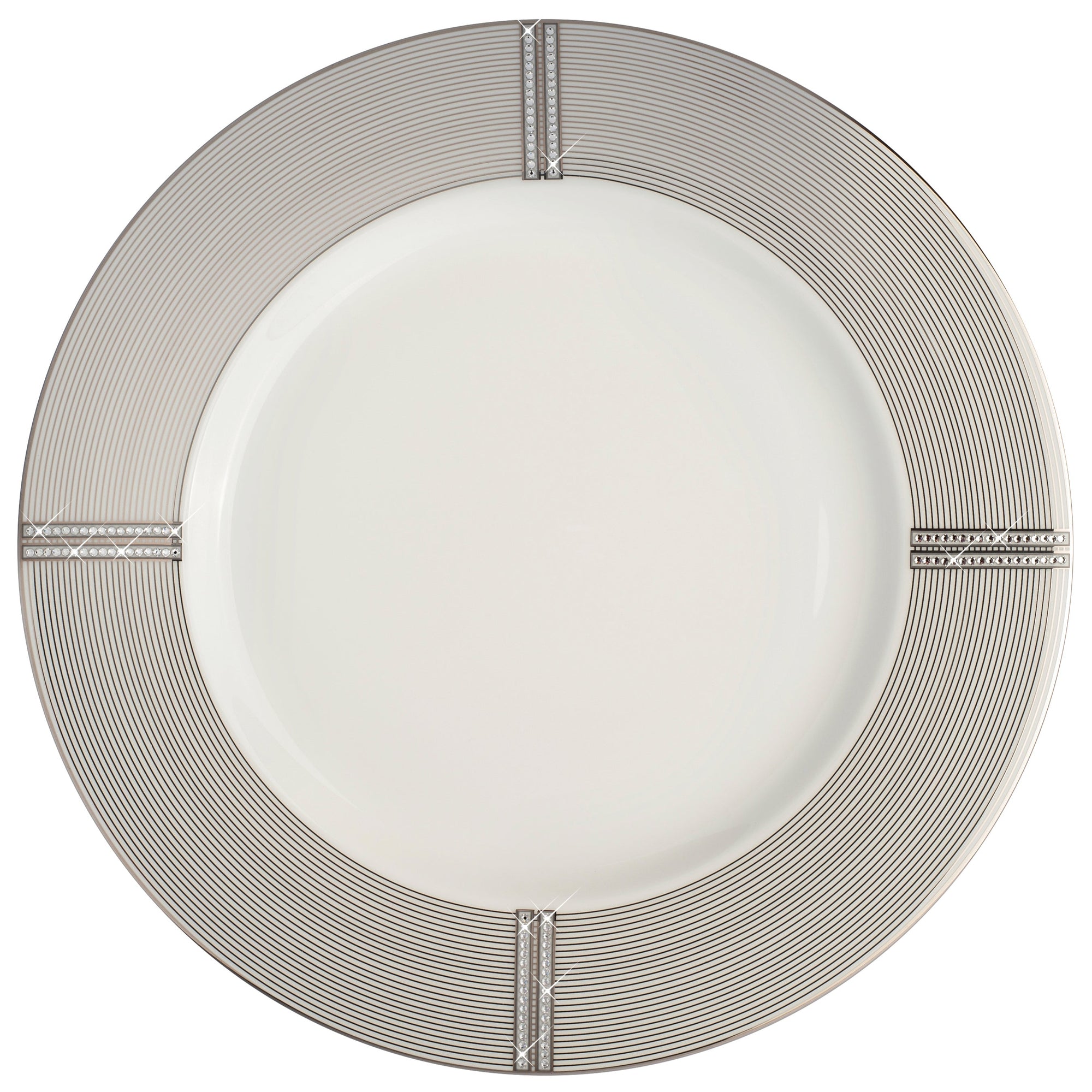 Prouna Regency Platinum Charger Plate White Background Photo