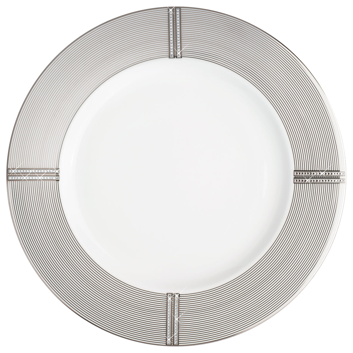 Prouna Regency Platinum Charger Plate White Background Photo
