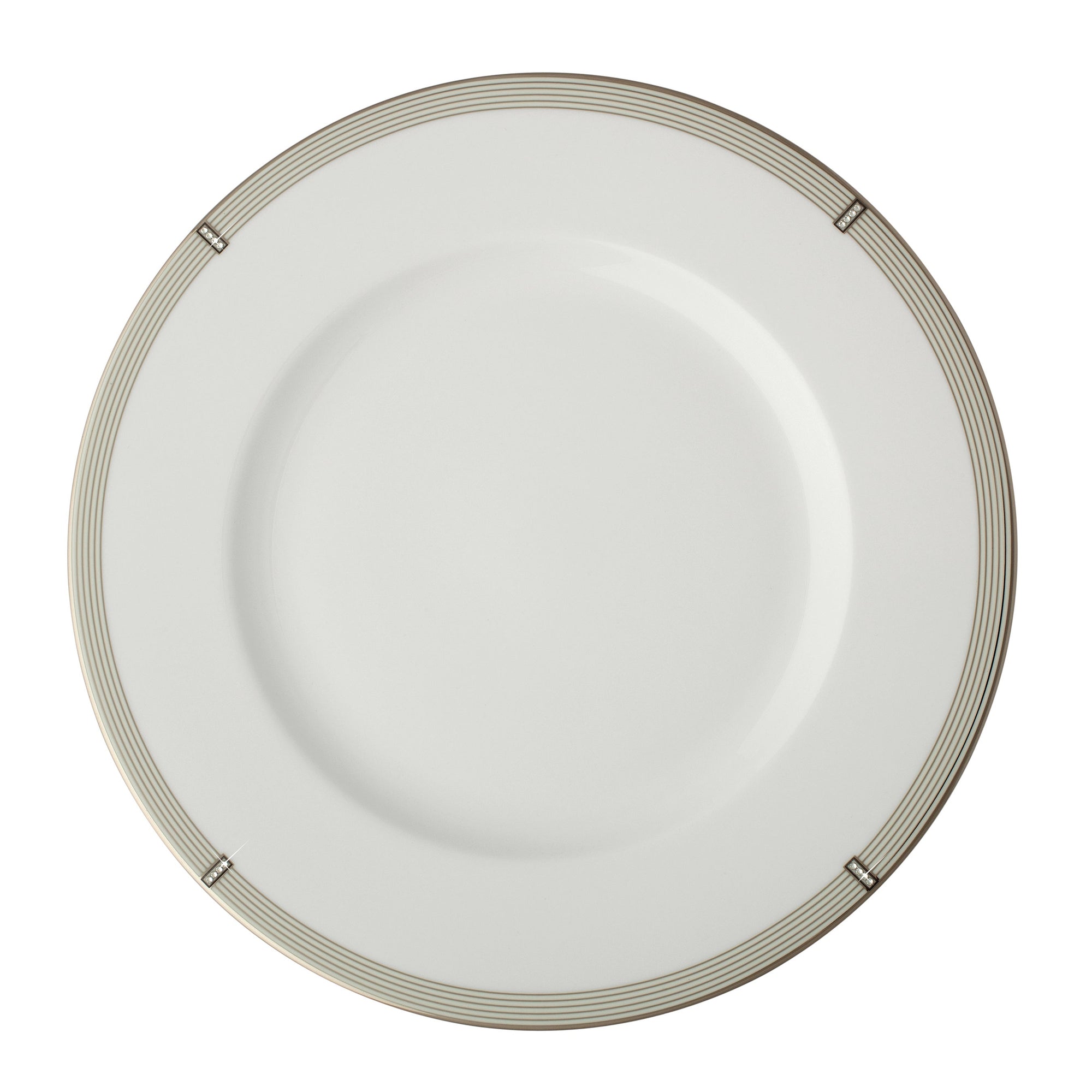 Prouna Regency Platinum Dinner Plate White Background Photo