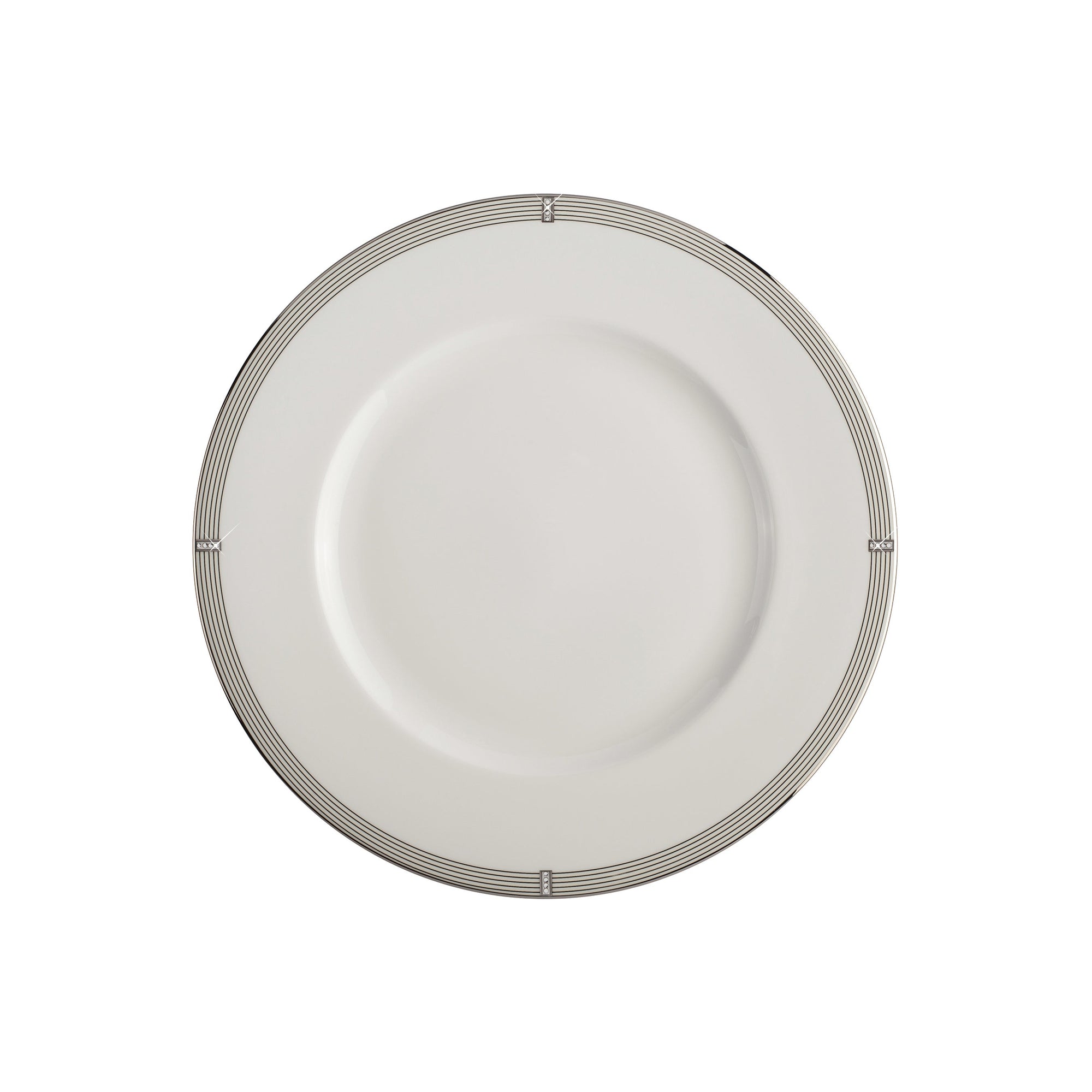 Prouna Regency Platinum Salad / Dessert Plate White Background Photo