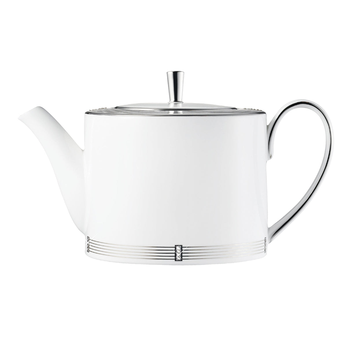 Prouna Regency Platinum Teapot White Background Photo