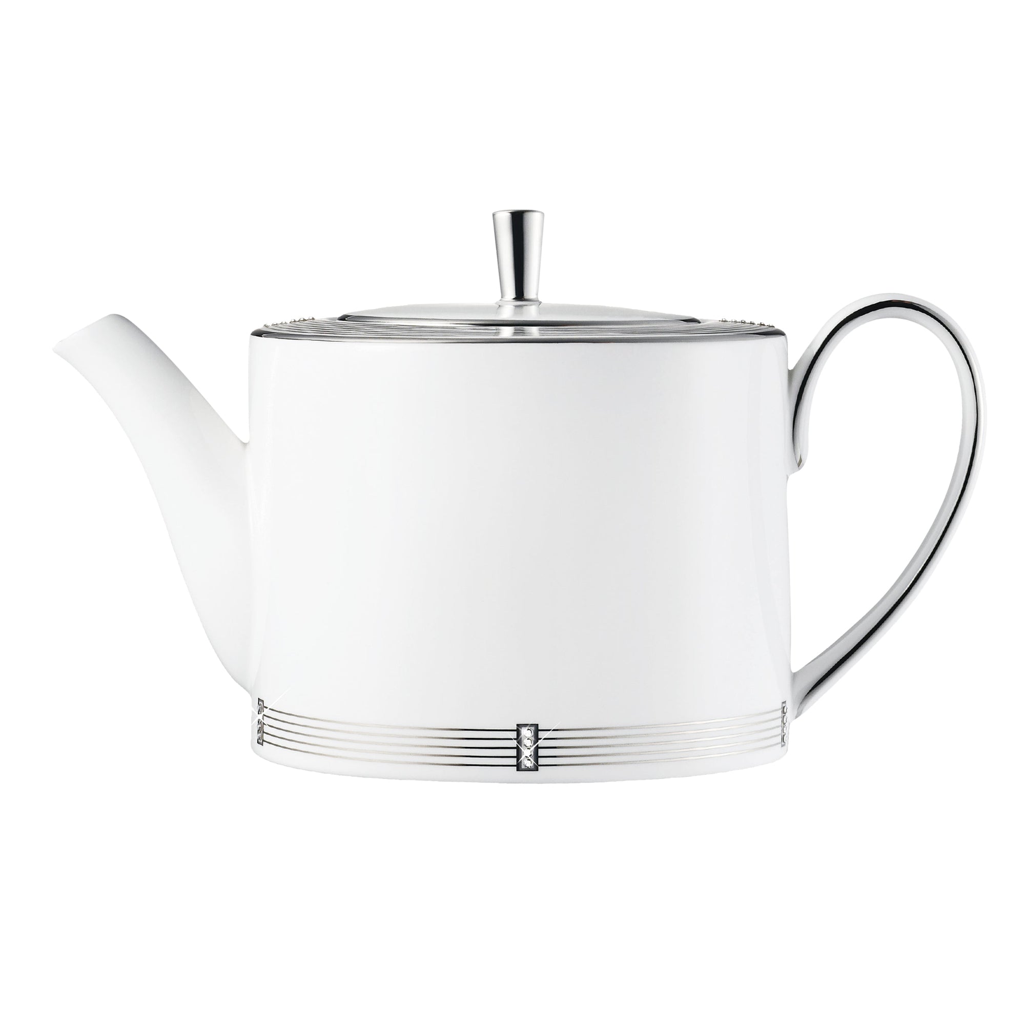 Prouna Regency Platinum Teapot White Background Photo