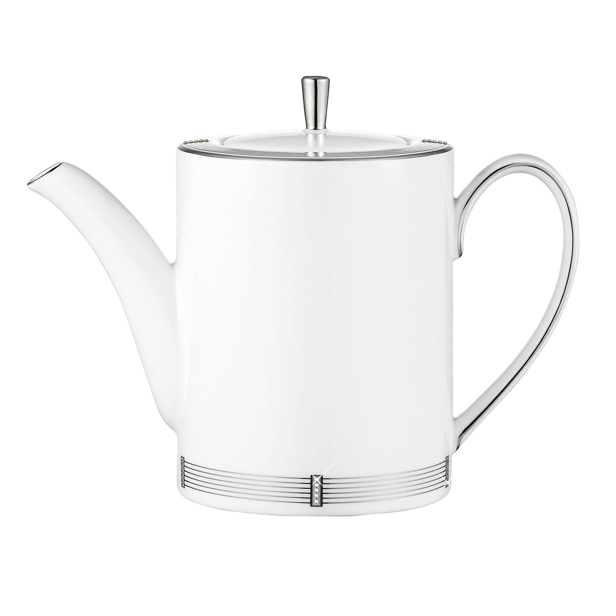 Prouna Regency Platinum Coffee Pot White Background Photo