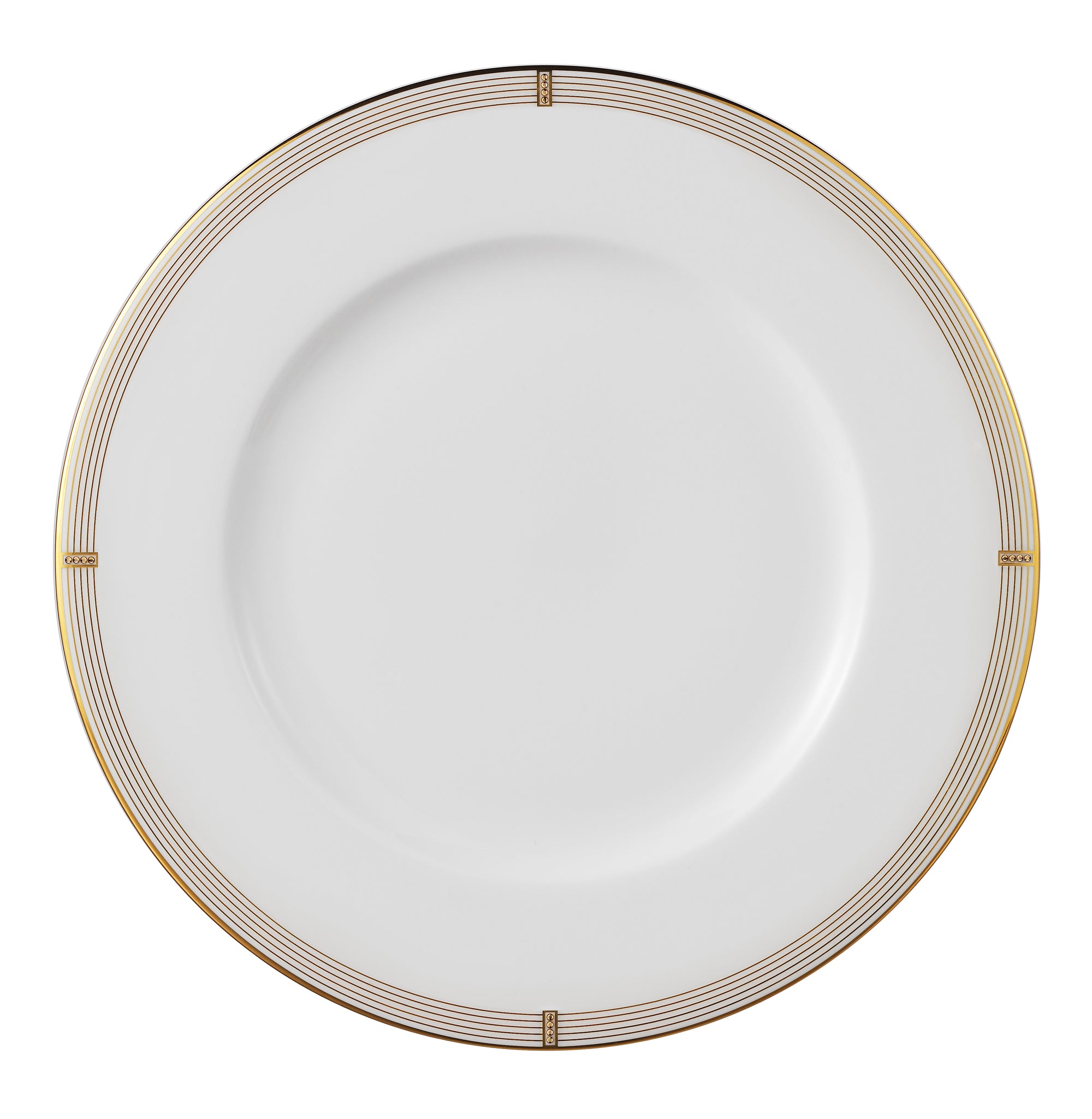 Prouna Regency Gold Salad / Dessert Plate White Background Photo