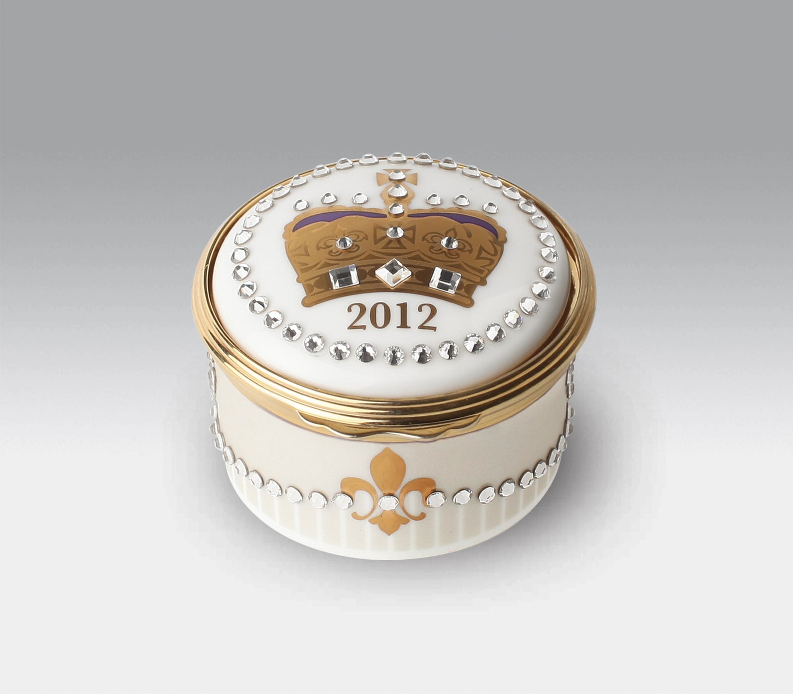 Queens Diamond Jubilee Trinket Box Silver