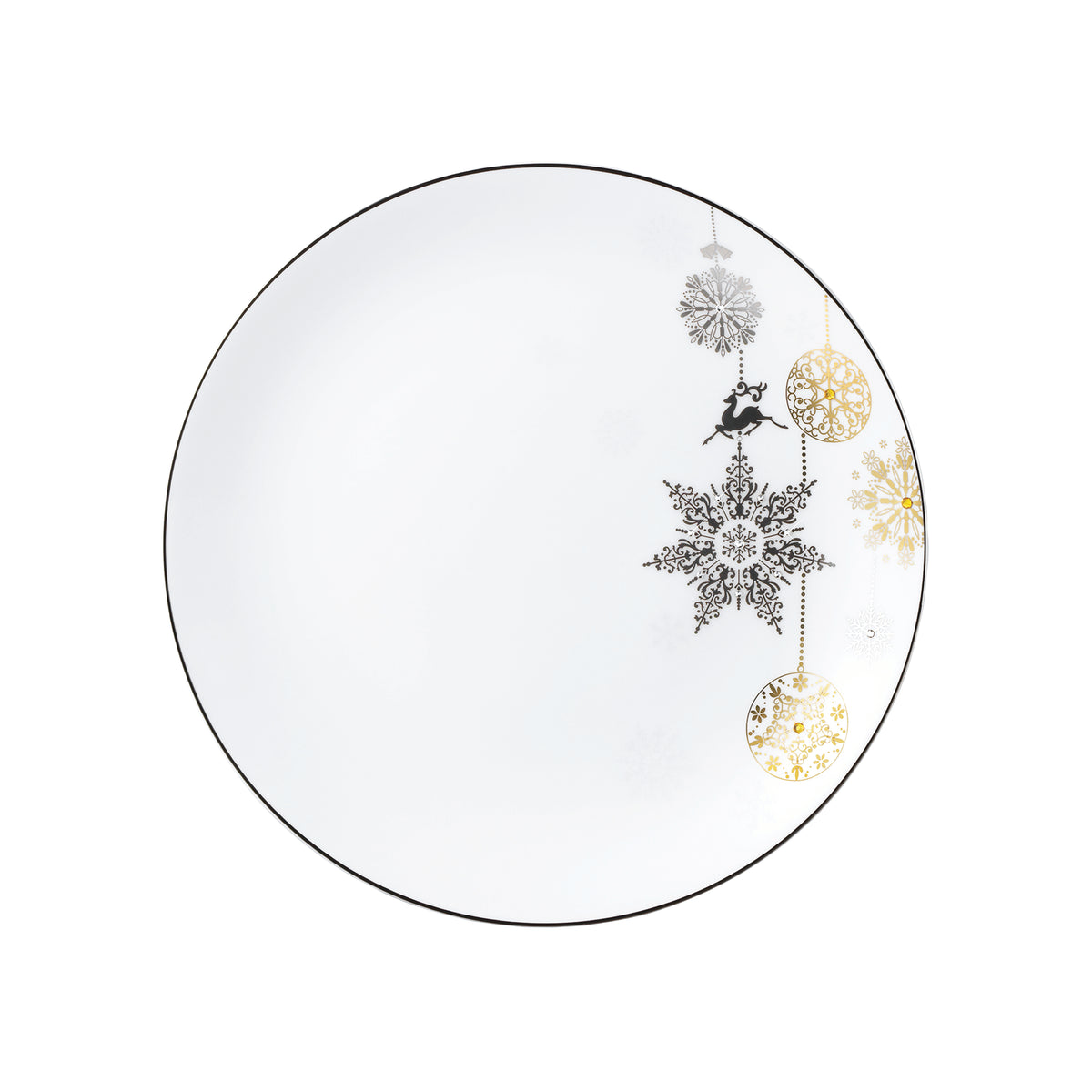 Prouna Winter Crystal Salad / Dessert Plate White Background Photo