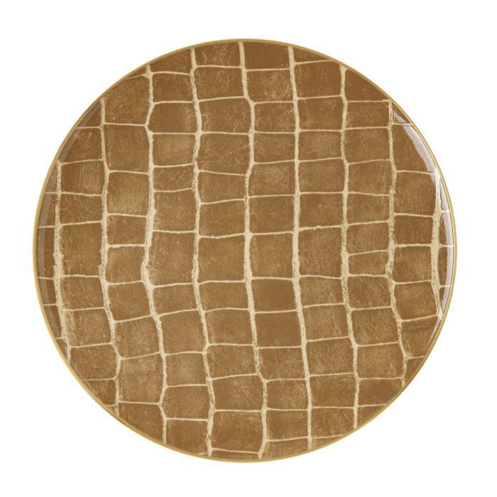 Prouna Alligator Safari Dinner Plate White Background Photo