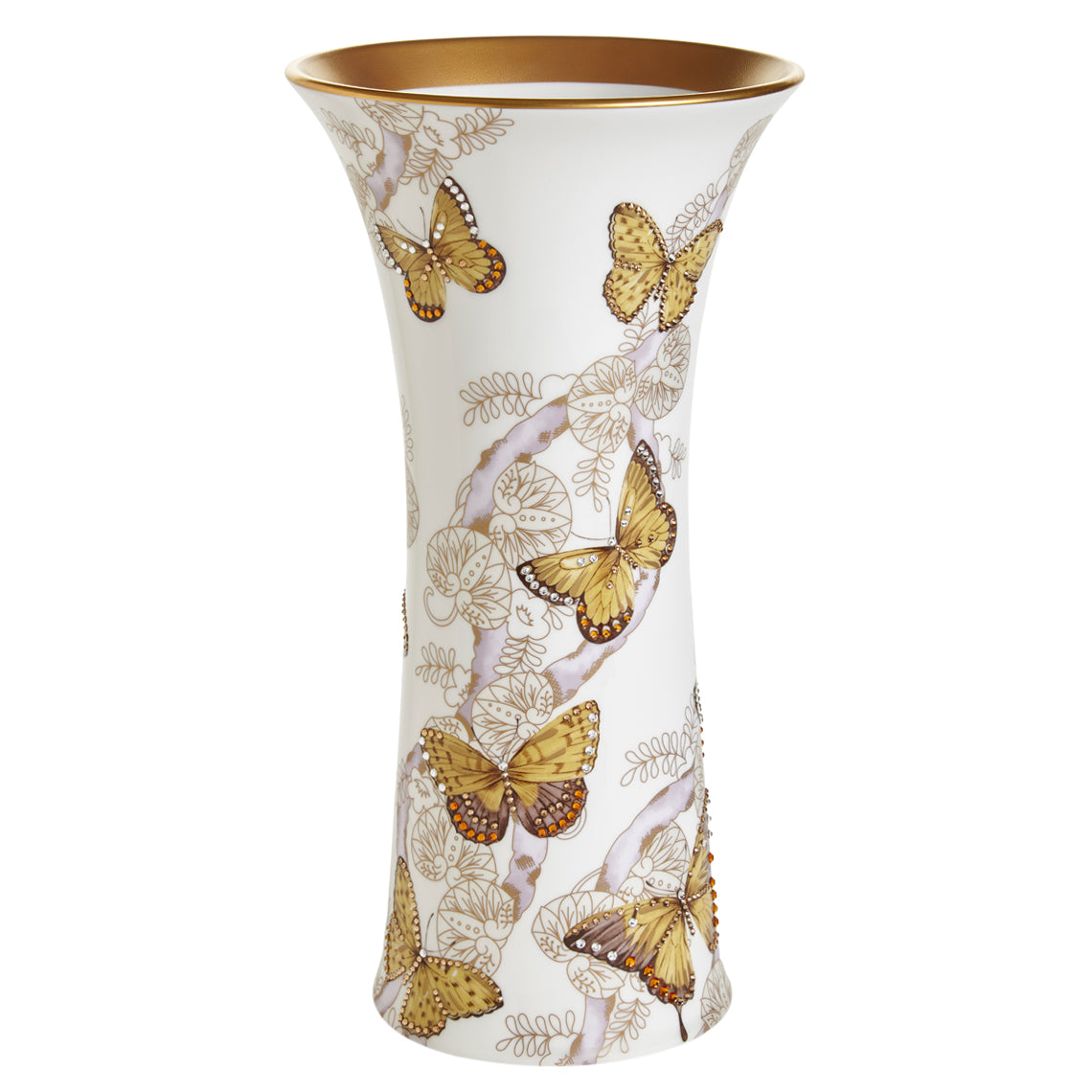 Prouna Butterfly Jeweled Butterfly Vase White Background Photo