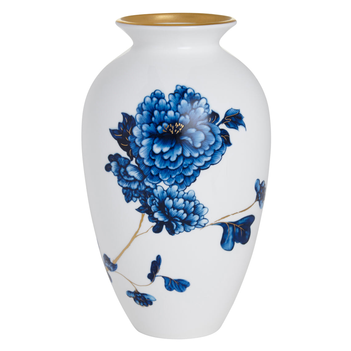Emperor Flower 9-1/2&quot; Urn Vase White Background Photo