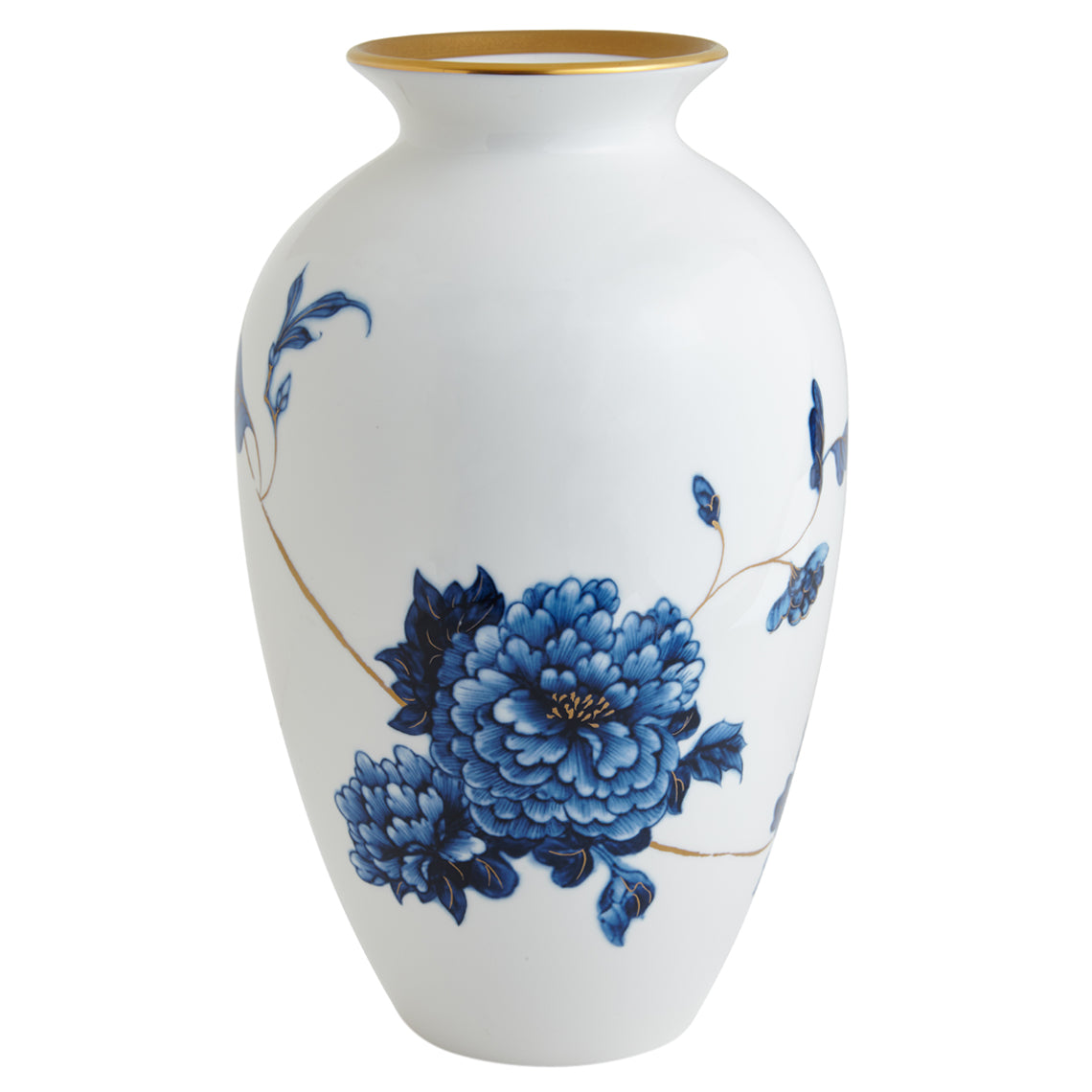 Emperor Flower 12&quot; Urn Vase White Background Photo
