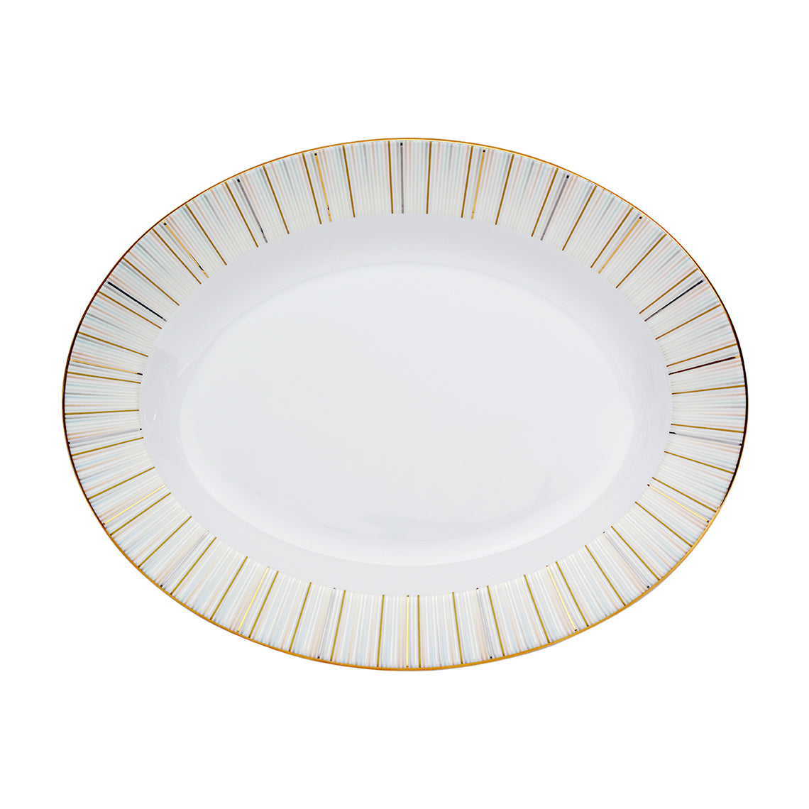 Luminous 14&quot; Oval Platter White Background Photo