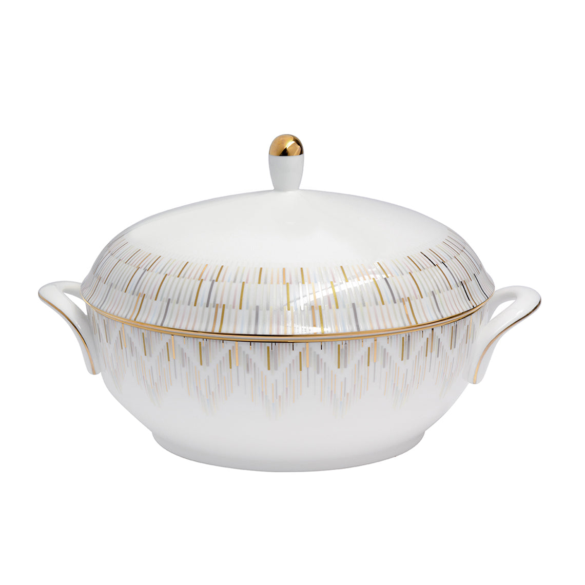 Luminous Soup Tureen / Covered Serving Bowl White Background Photo