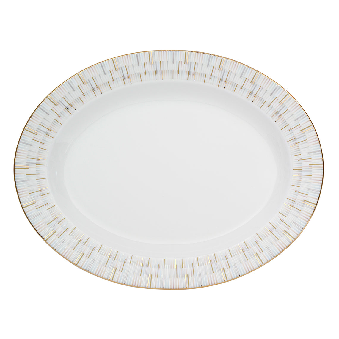 Luminous 16&quot; Oval Platter White Background Photo
