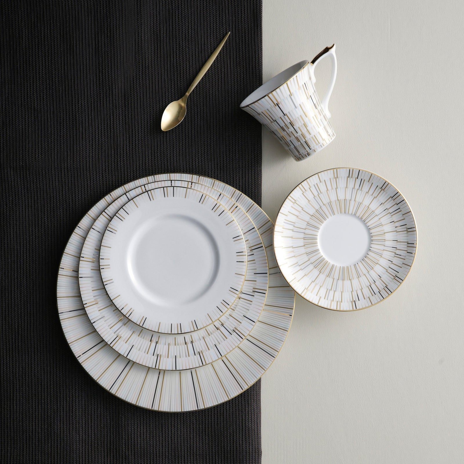 Prouna Luminous Bread & Butter Plate White Background Photo