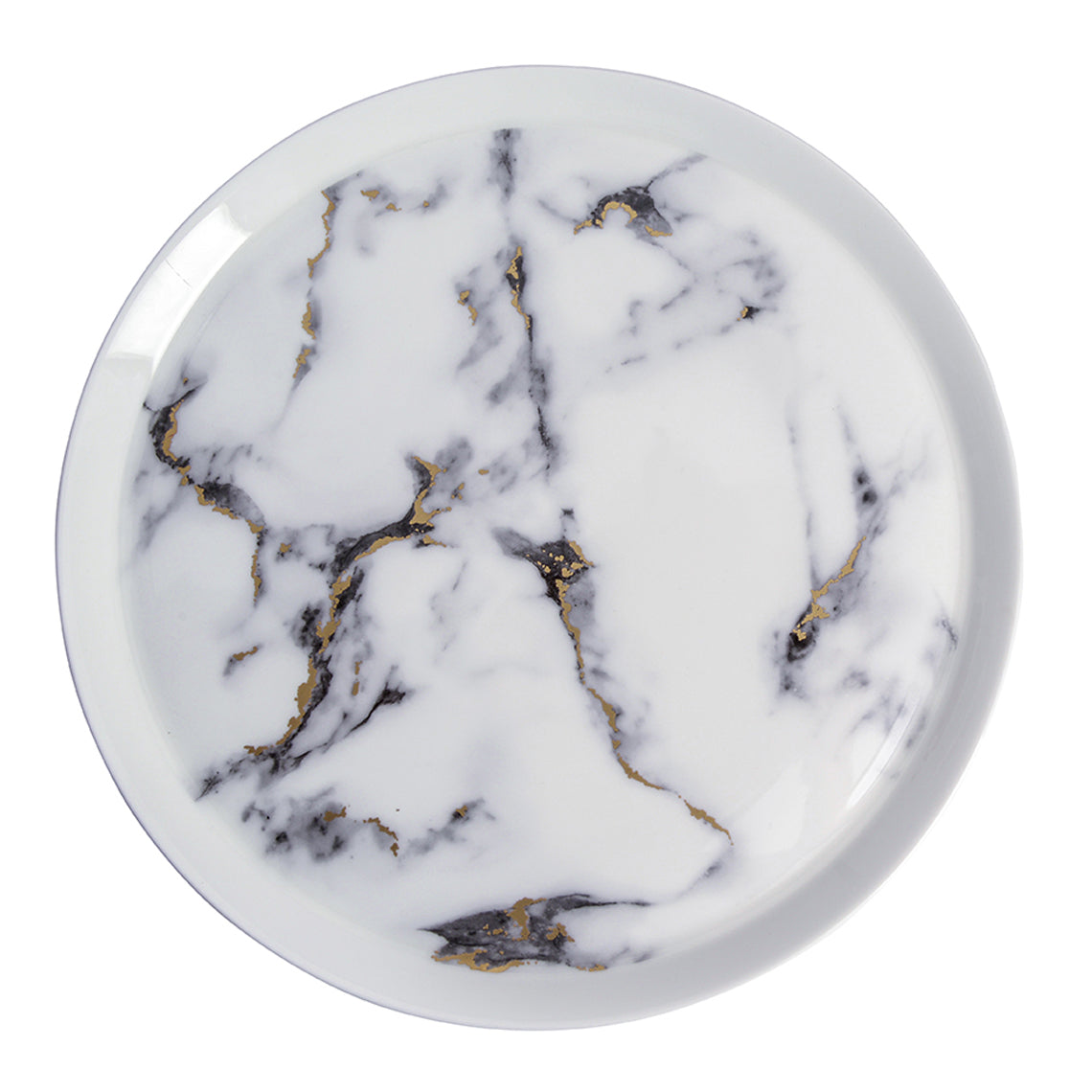 Prouna Marble Venice Fog Charger Plate White Background Photo