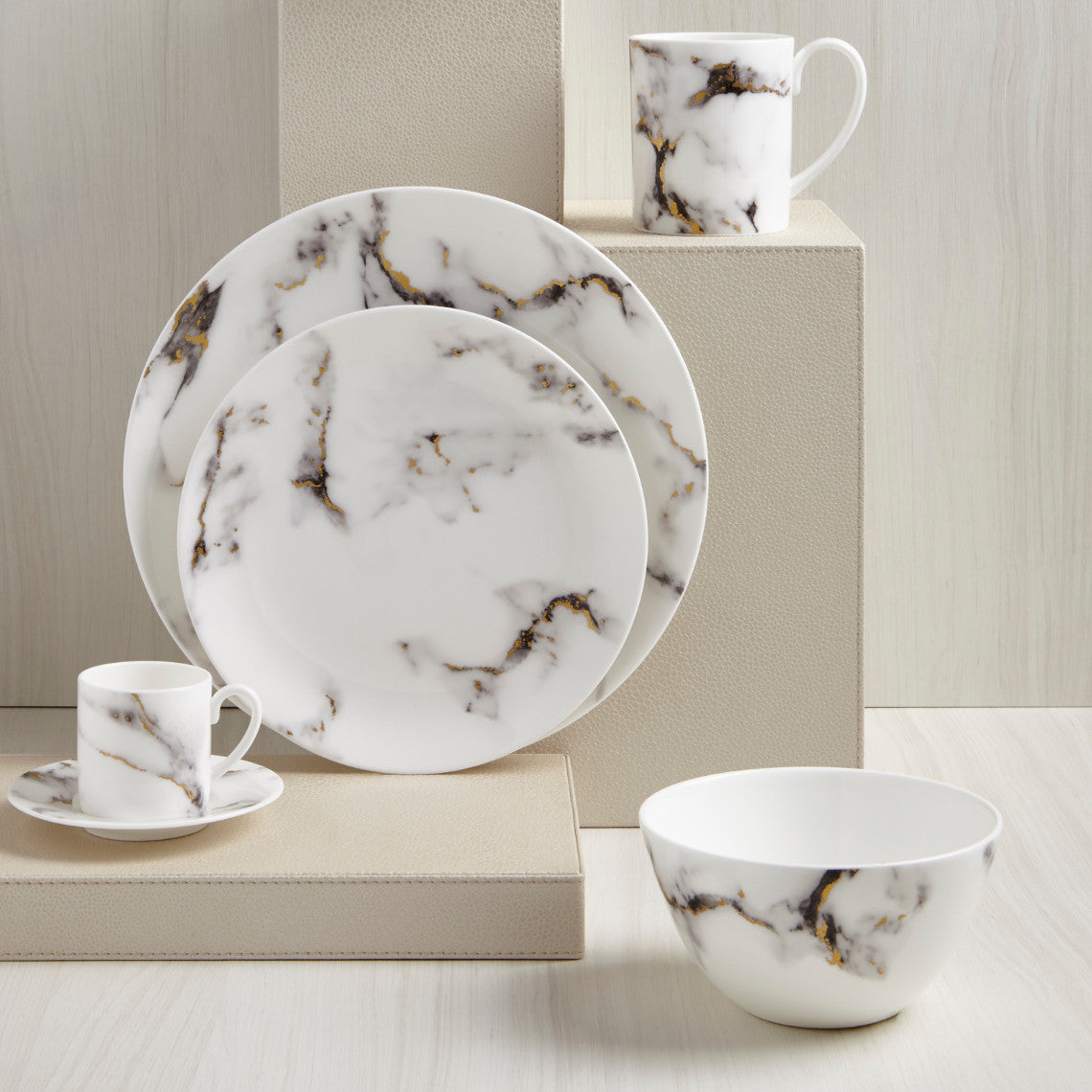 Marble Venice Fog - Seder Plate / Appetizer Set