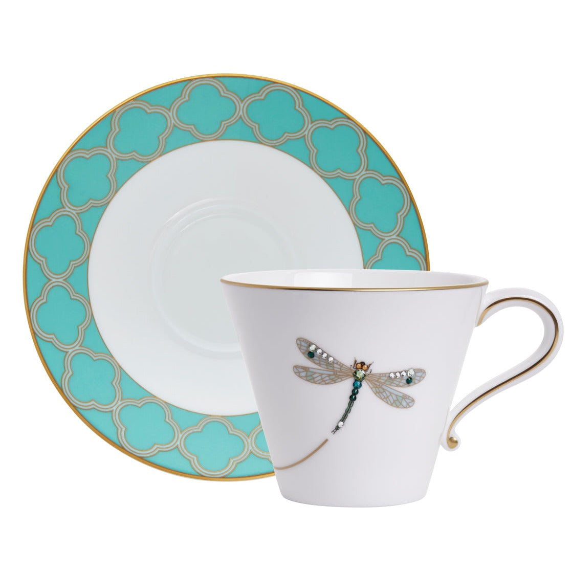 Prouna My Dragonfly Cup &amp; Saucer White Background Photo 01