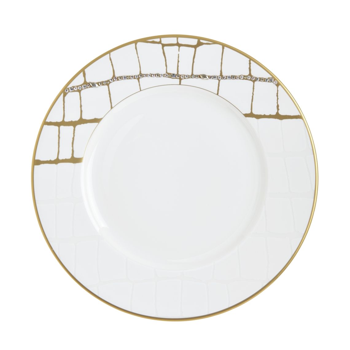 Alligator Gold with crystal salad plate