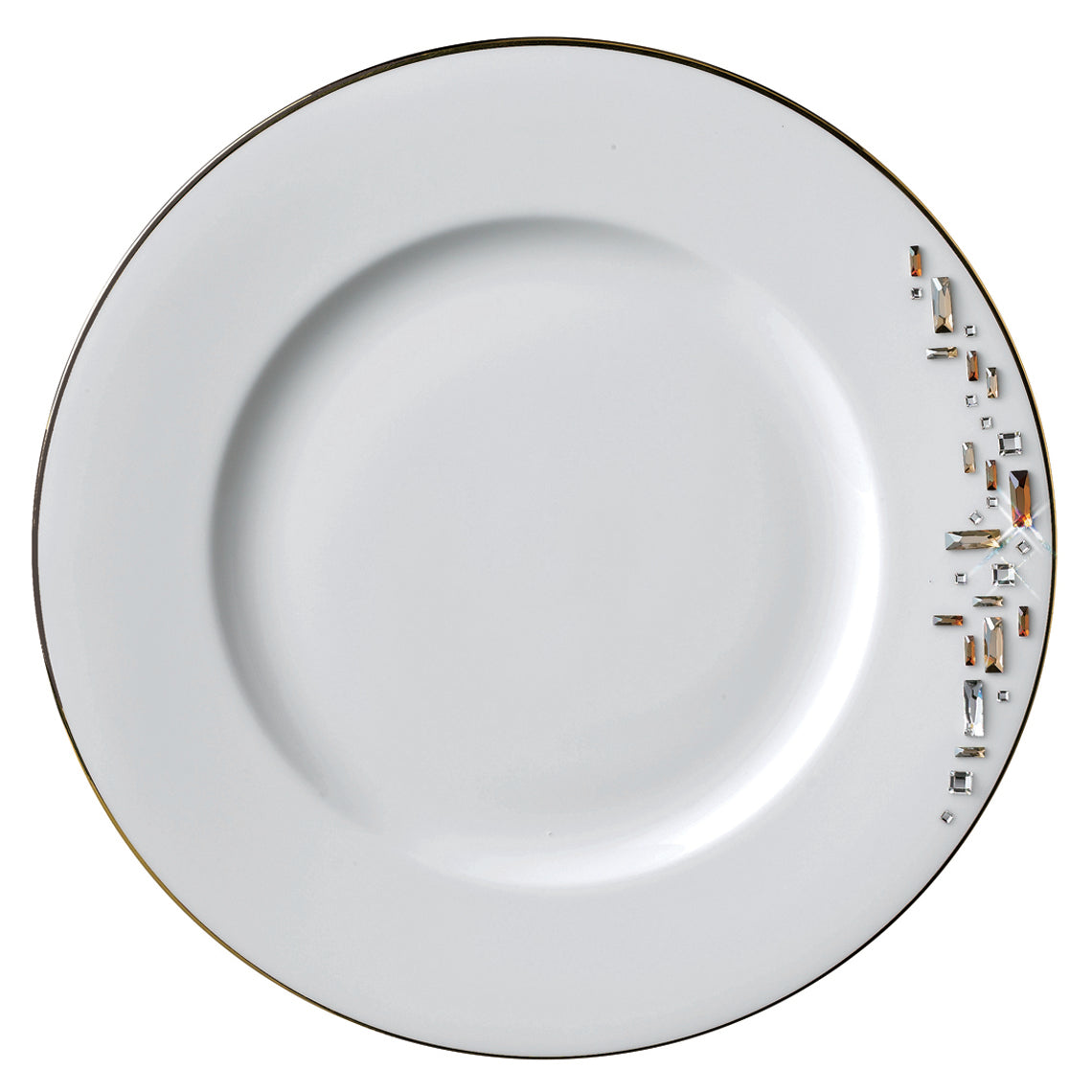 Prouna Diana Gold Dinner Plate White Background Photo