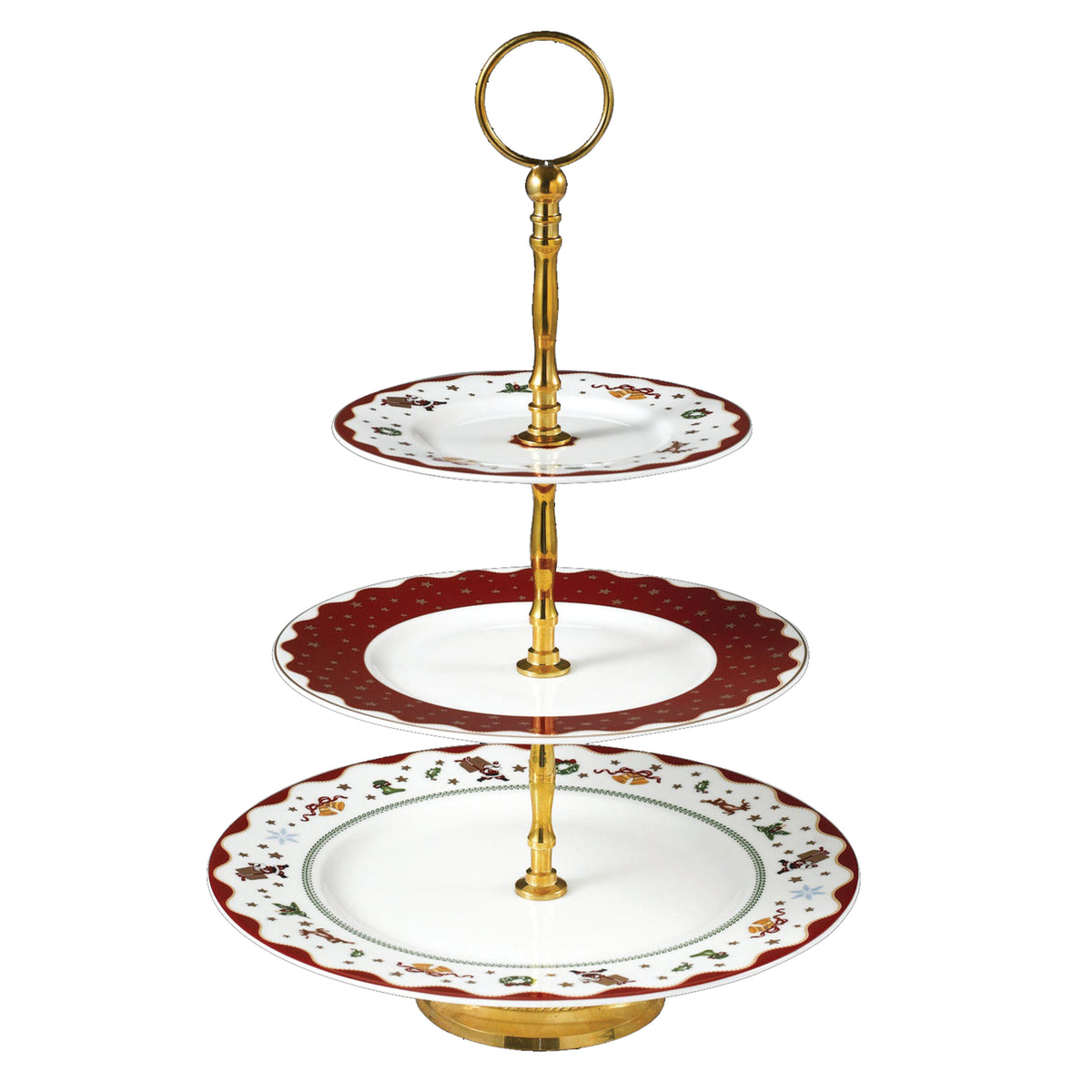 My Noel 3 Tiered Cake Stand White Background Photo