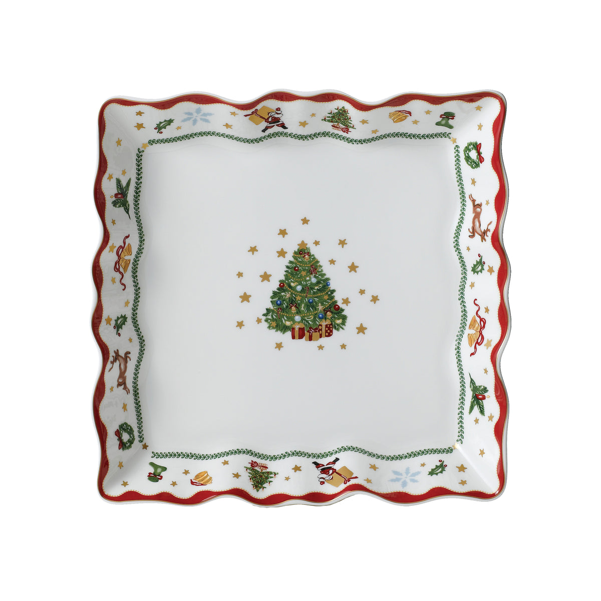 My Noel 9&quot; Lace Square Tray White Background Photo