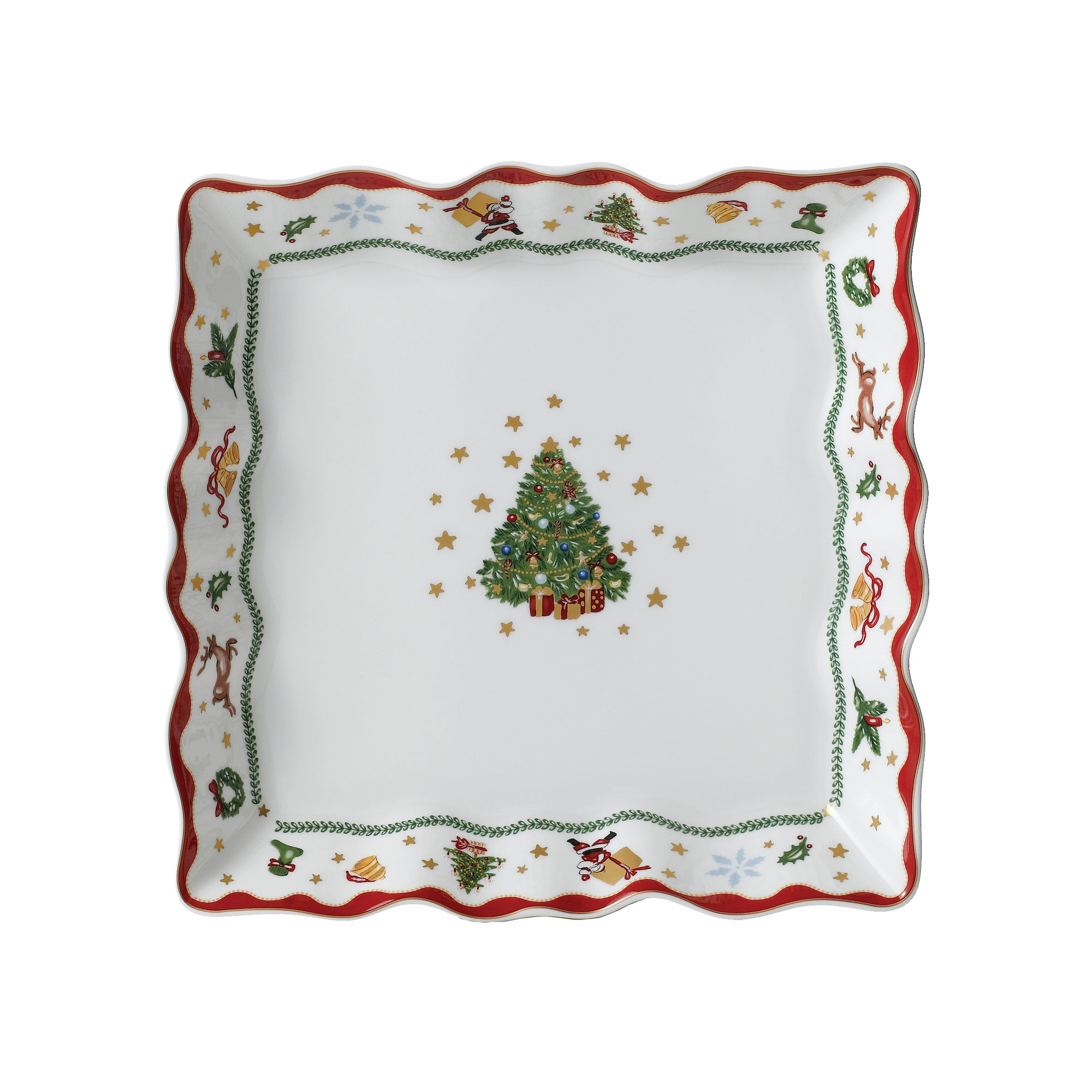 My Noel 9" Lace Square Tray White Background Photo
