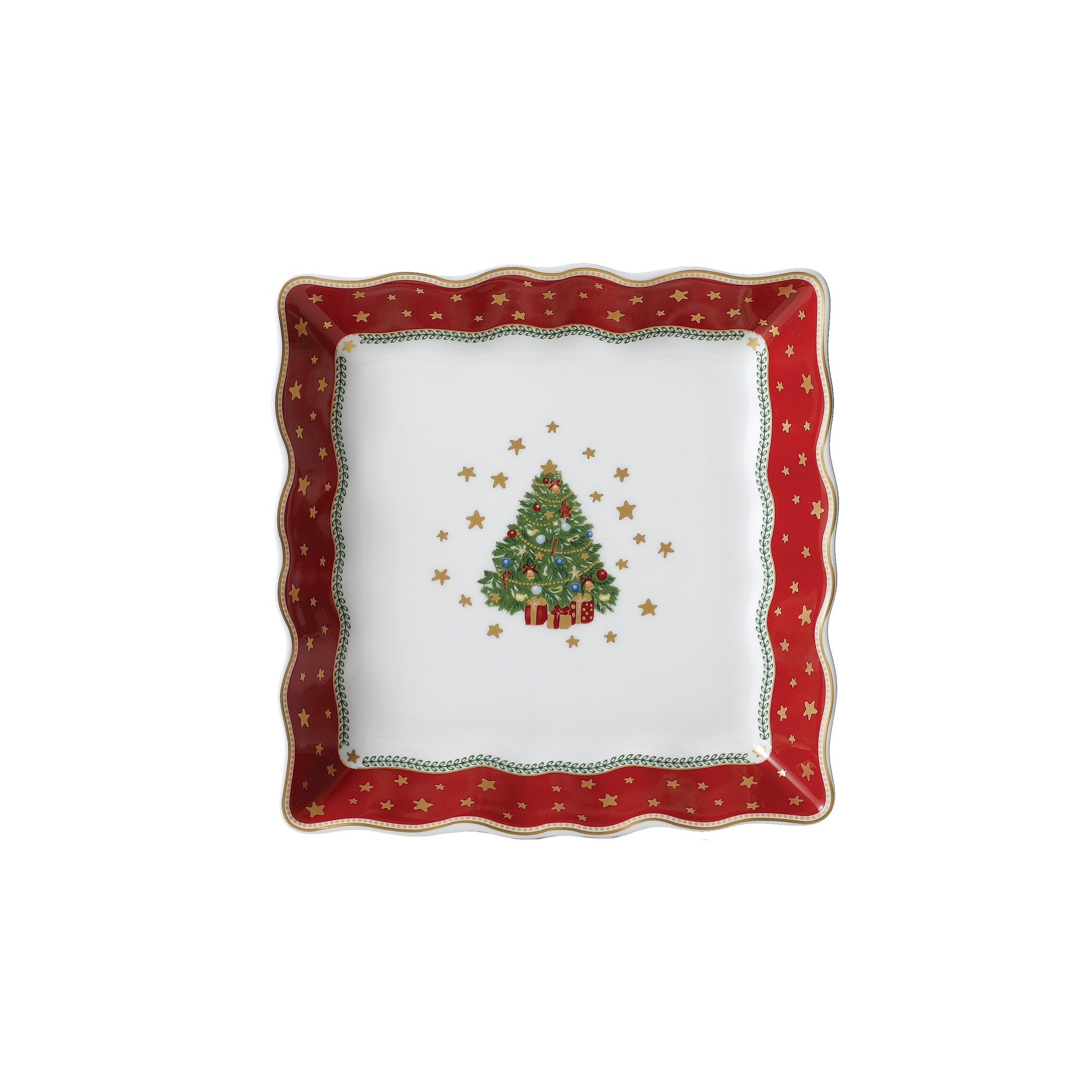 My Noel 7" Lace Square Tray White Background Photo
